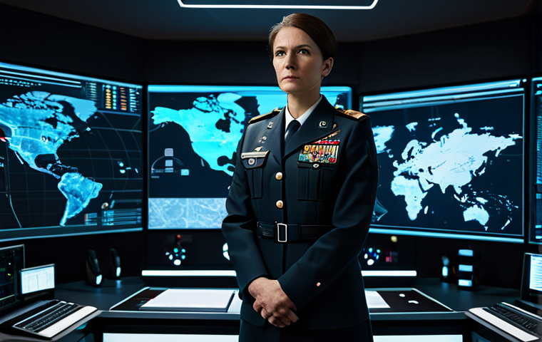 A focused, professional military strategist dressed in a modern, dark, modest uniform with subtle tactical elements. They are standing in a high-tech command center, illuminated by holographic projections of a city map and defensive schematics. The strategist's expression is serious and contemplative, overseeing strategic operations. The background features advanced computer screens displaying data. Professional photography, cinematic lighting, ultra-detailed, 8K, perfect anatomy, correct proportions, natural pose, well-formed hands, proper finger count, natural body proportions, safe for work, appropriate content, fully clothed, professional dress, modest clothing, family-friendly.