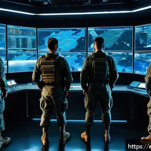 에이지오브제트 훈련소 업그레이드 팁 - A strategic military training scene set inside a futuristic barracks interior, showing diverse troop...